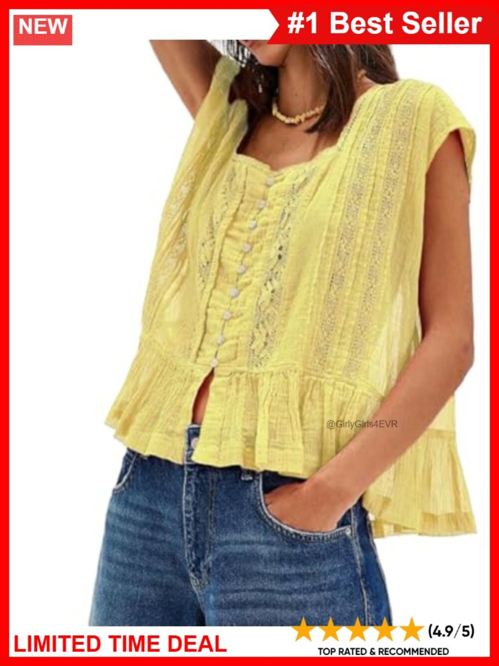 Pleated Crop Tank Top Tie Front Sleeveless Semi Sheer Blouse